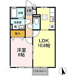 セジュール大庄 1LDKの間取図画像