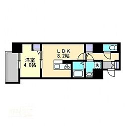 MAYFAIR田町 1LDKの間取図画像