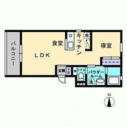 PURELEAVES 1LDKの間取図画像