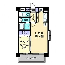 ラ・ホヤ・ハナクマ 1LDKの間取図画像