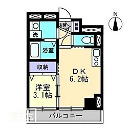 ブランシェ駅元町 1LDKの間取図画像