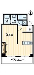 グランツ西古松2 1LDKの間取図画像