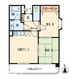 ホープTOMO 2LDKの間取図画像