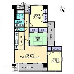 アルファシティ屋島壱番館 3LDKの間取図画像