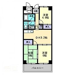 アーバン茜 3DKの間取図画像