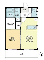 フォブールマドカ 1LDKの間取図画像