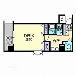 リマーク上之町 7階1Kの間取り