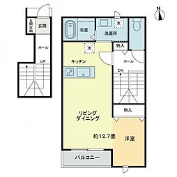 マビックエアー ワンルームの間取図画像