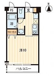 ヴァルム・Ｙ 2階1Kの間取り