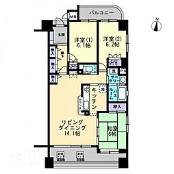 アルファステイツ松島町 5階3LDKの間取り