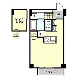 コリドールバリ 1階1LDKの間取り