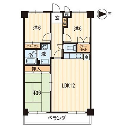 百石ハイツ_間取り_0