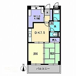 ノースポイントハイツ 3DKの間取図画像