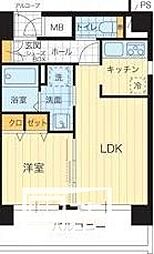 Ｌａ・Ｔｏｕｒ 6階1LDKの間取り