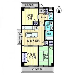 モアガーデン2 3DKの間取図画像