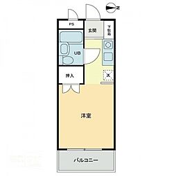 アーバンハイツ紫雲 ワンルームの間取図画像