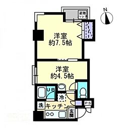 シティホワイト 2Kの間取図画像