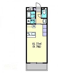 レジデンスM 1Kの間取図画像