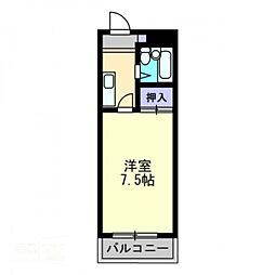 協明社ビル 1Kの間取図画像