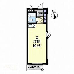 アルファ西宝町 1Kの間取図画像