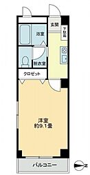 フォブール21A 1Kの間取図画像