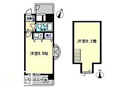 am's4観光町 1Kの間取図画像