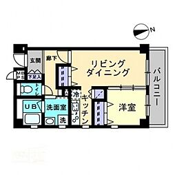 リマーク旅籠町 1LDKの間取図画像