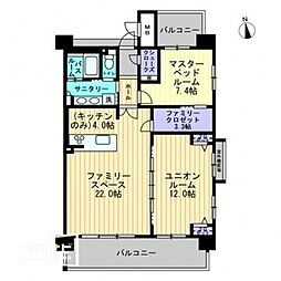 アルファウィズ古高松 2LDKの間取図画像