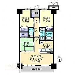 アルファライフ中央通り 3LDKの間取図画像