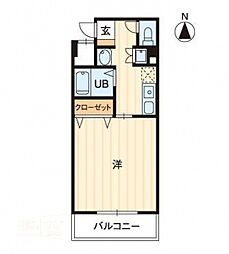 リミエール野口 1Kの間取図画像
