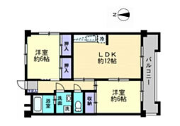 コーポニューデリ 2LDKの間取図画像