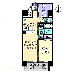 ラフィーネ 1LDKの間取図画像