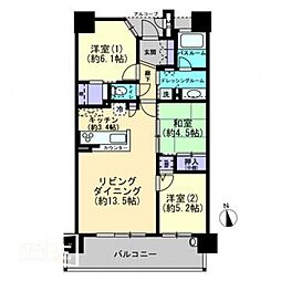 サーパス昭和町1丁目 3LDKの間取図画像
