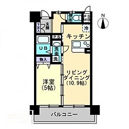 ラフィーネ 1LDKの間取図画像