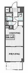 J.リヴェール錦町 1LDKの間取図画像