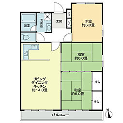 メゾン栗林 3LDKの間取図画像