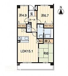 ホープTOMO 3LDKの間取図画像