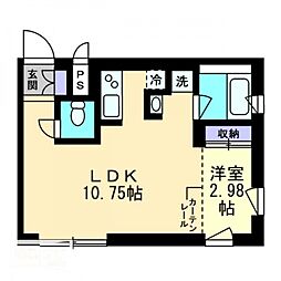 コリドールナカノ 1LDKの間取図画像