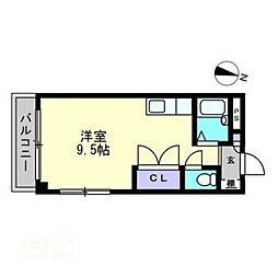 フェンネルハイツ ワンルームの間取図画像