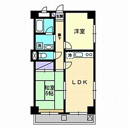 グランリーオ 2階2LDKの間取り