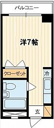 グランリーオ 6階1Kの間取り