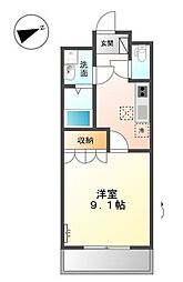 トランキーロ 1階1Kの間取り