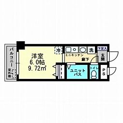グランリーオ 1Kの間取図画像