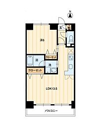 シャルマン 1LDKの間取図画像