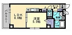 ボードゥラメール 1LDKの間取図画像