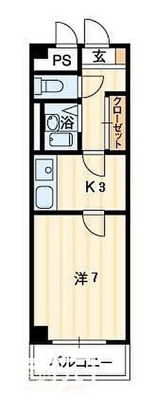 グレースタワー 712｜岡山県倉敷市二子(賃貸マンション1K・7階・27.31㎡)の写真 その2