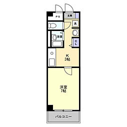 グレイスタワー 1Kの間取図画像