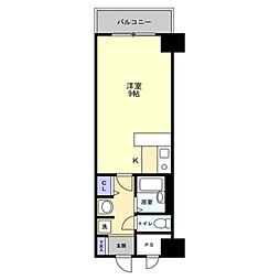 グレイスタワー 1Kの間取図画像