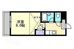 ミガール 1Kの間取図画像