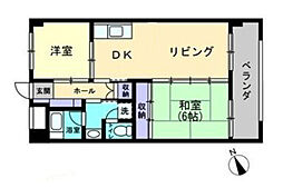 パルティーレ 2LDKの間取図画像